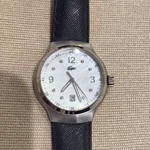 Lacoste Silver Case with Black Strap Smartwatch